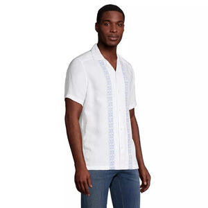 Lands' End Linen Button-Down Camp Shirt - Men's